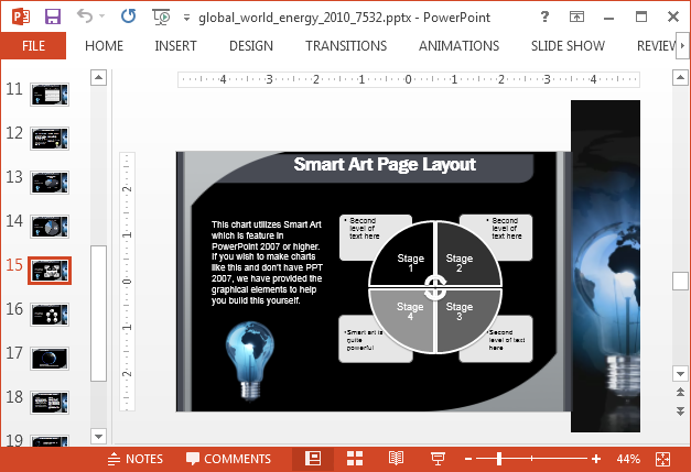SmartArt page layout