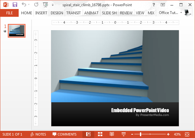 Spiral stair climb PowerPoint template