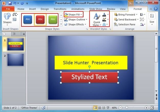 Stylized Text in PowerPoint