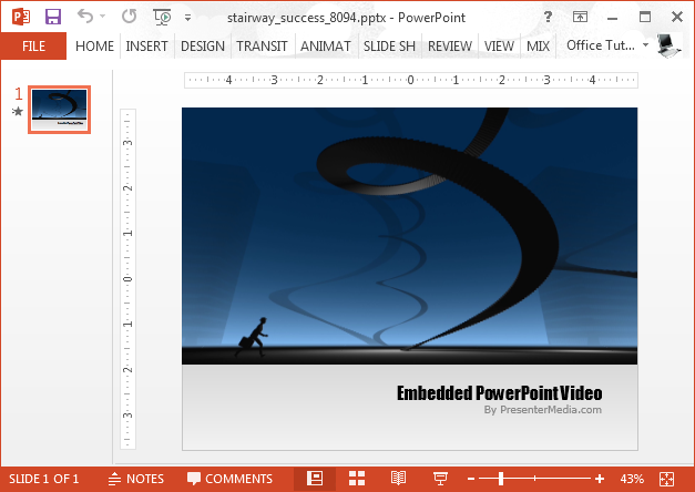 Success stairway video background PowerPoint template