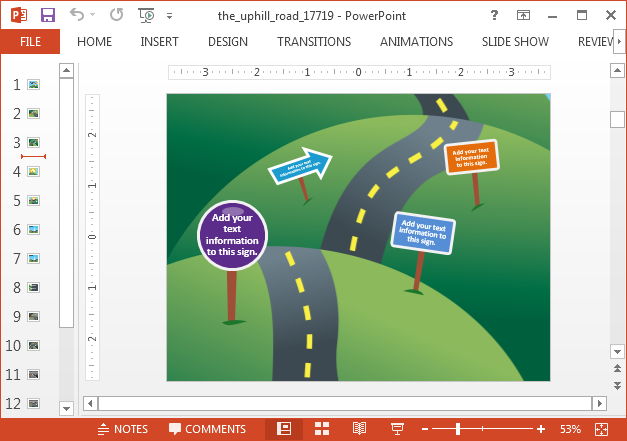 Roadmap Template For PowerPoint With Weather Animations