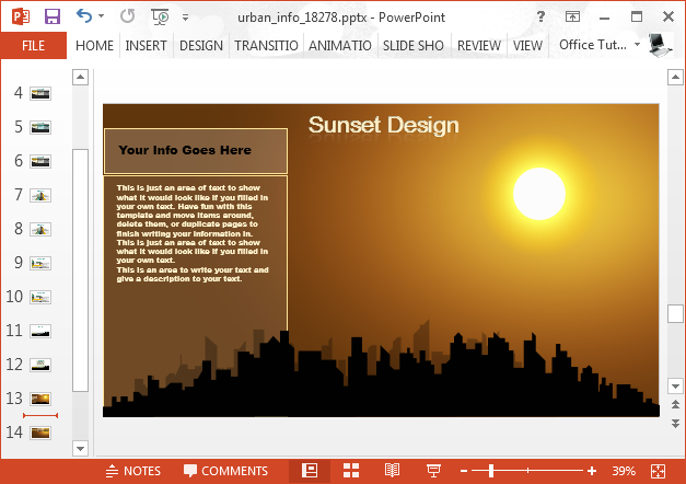 Sunset PowerPoint background