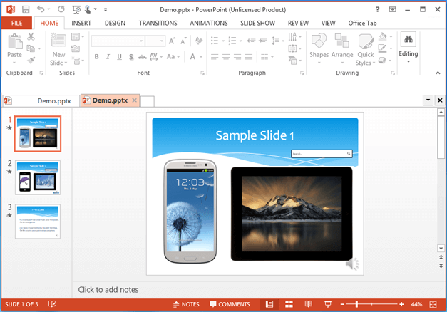 Tabs for MS PowerPoint