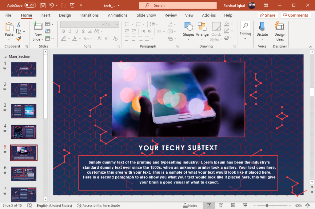 Animated Circuit PowerPoint Template