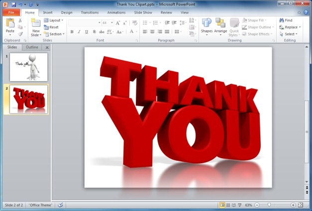 Finish Your PowerPoint Presentations With Animated Thank You Clipart