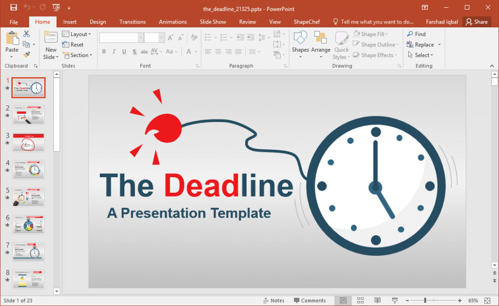 The Deadline Animated PowerPoint Template