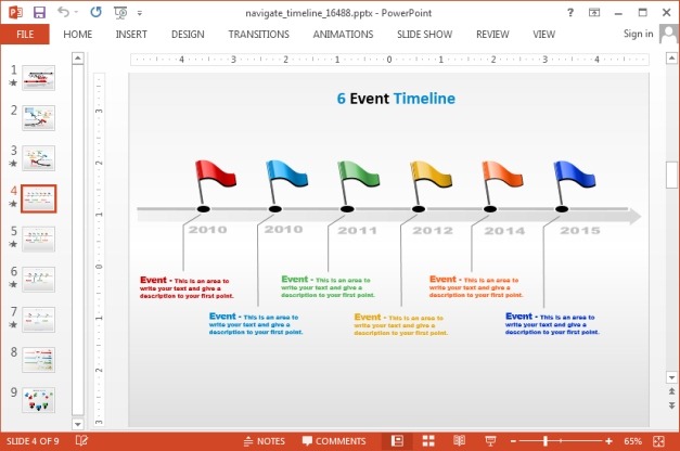 Timeline template for PowerPoint