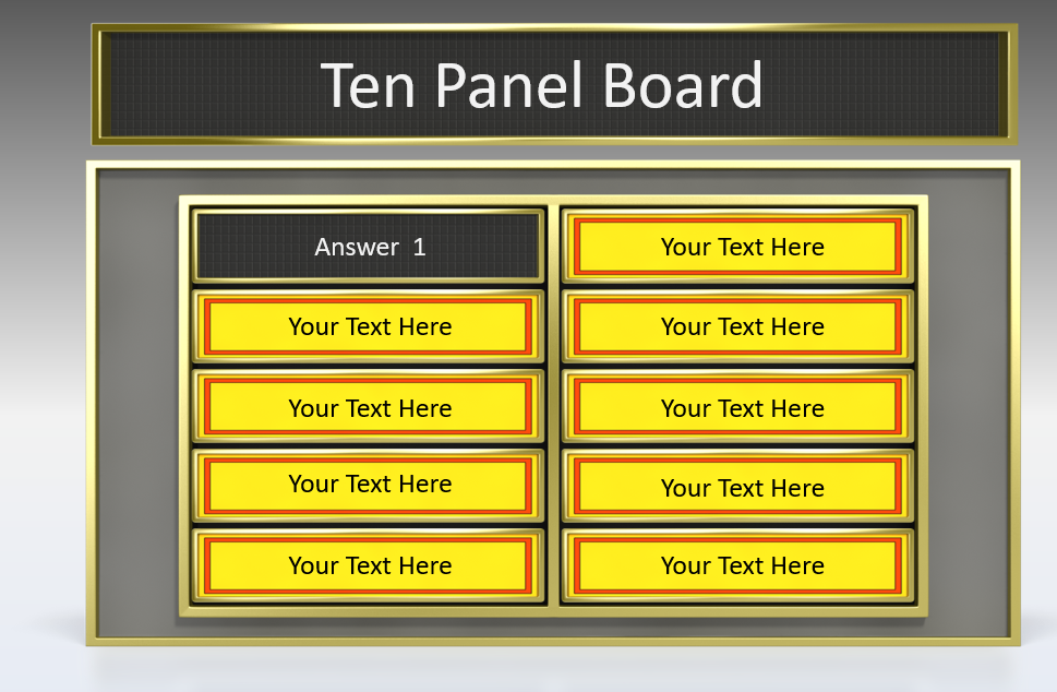 Trigger to Reveal Answers in Family Feud PowerPoint presentation Template