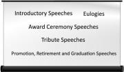 what type of speech style is attending solemn ceremonies