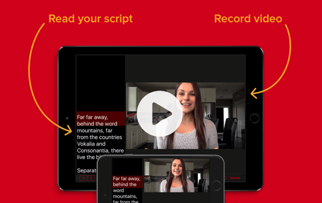 Video teleprompter app for iPhone