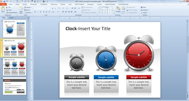 Clock PowerPoint Images Time and Date