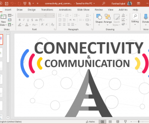animated connectivity and communication powerpoint template