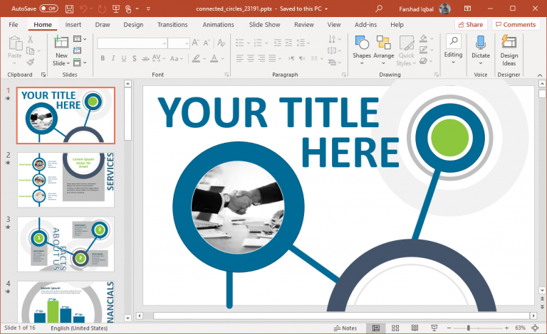 Animated Network Circles Template for PowerPoint