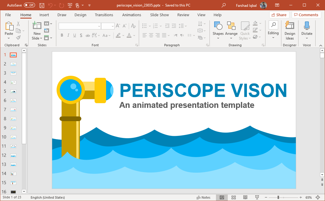 animated periscope template for powerpoint