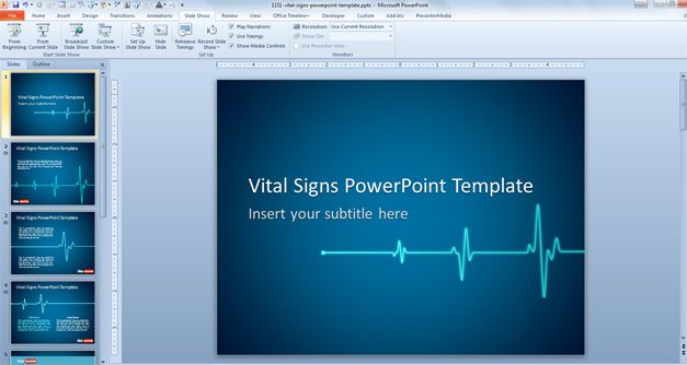 Free Vital Signs Animated PowerPoint Template