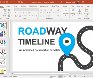 animated road timeline for powerpoint