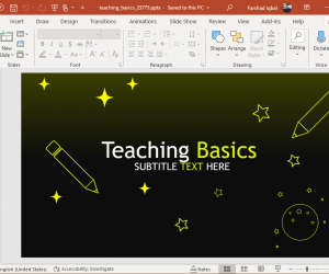 Animated teaching basics PowerPoint template