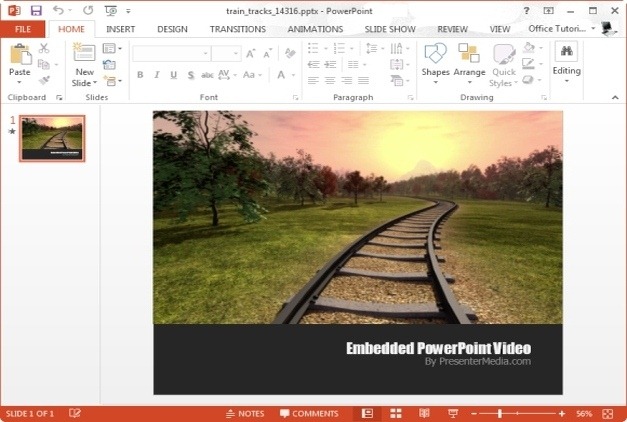 animated train track powerpoint template
