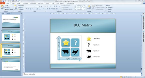 BCG PPT template matrix