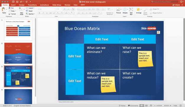 Free Blue Ocean Strategy PowerPoint Template & Presentation Slides