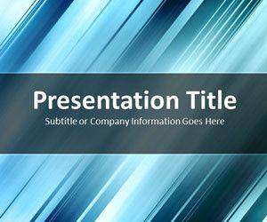 Slanted Bars Blue PowerPoint Template