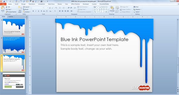 blue ppt template download