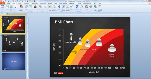 Free BMI Chart template for men