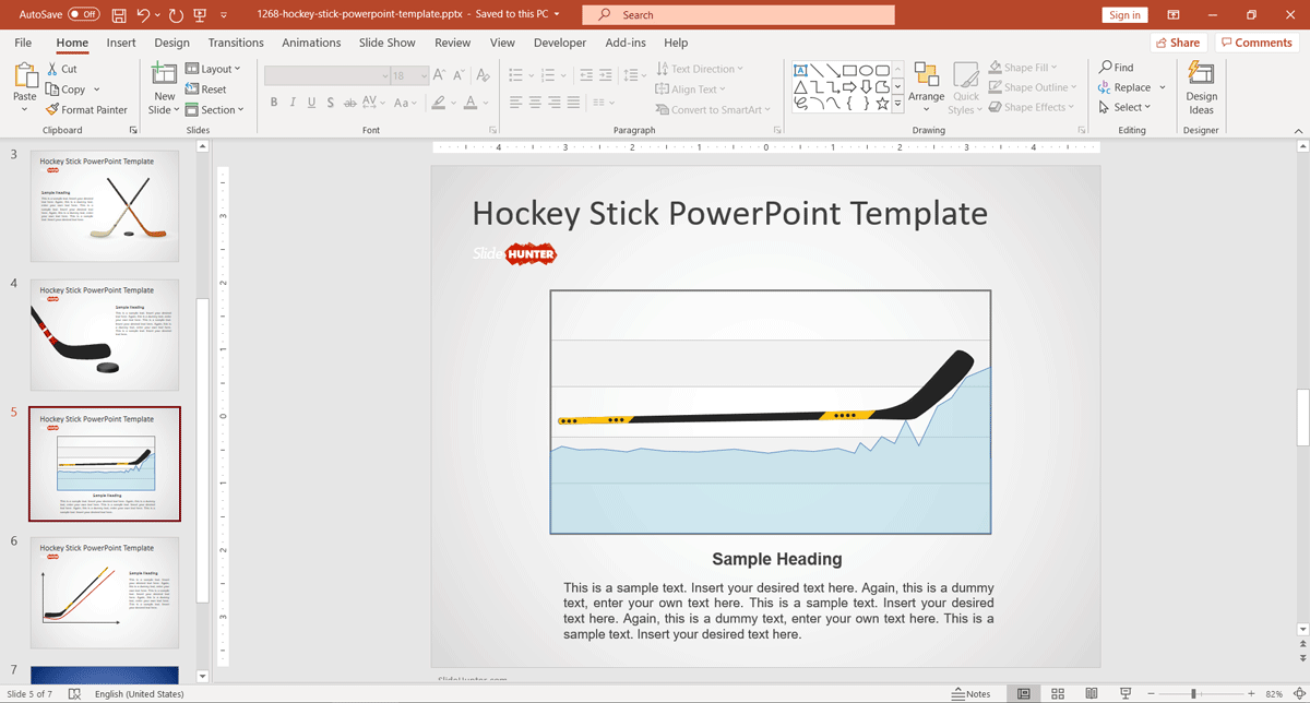 Hockey Stick Growth PowerPoint template