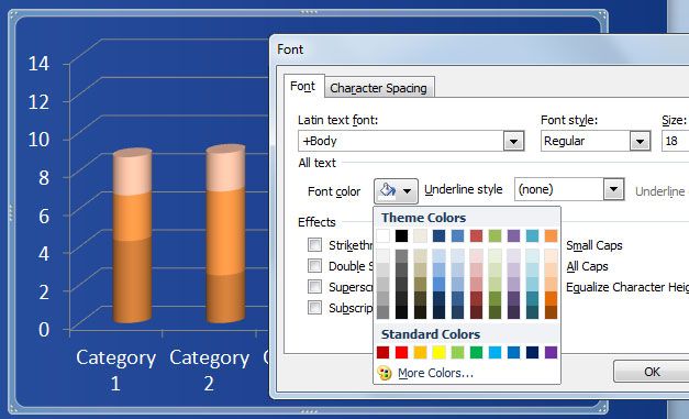 How To Change Chart Label Color In PowerPoint 2010