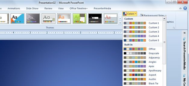 powerpoint color background