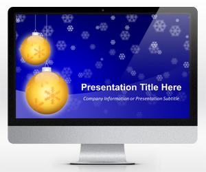 Golden Balls Christmas PowerPoint Template