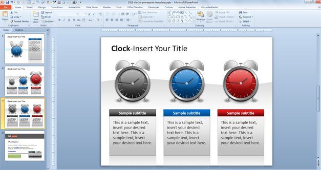 Clocks PowerPoint Template