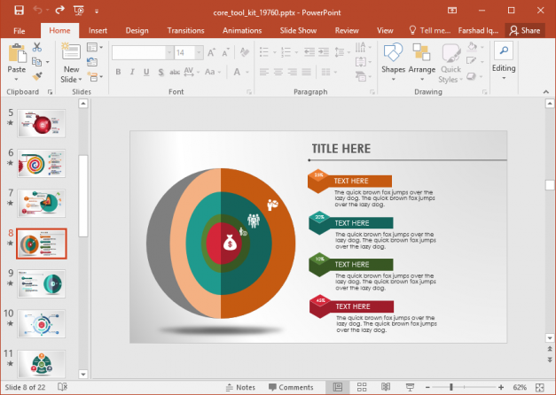 Editable Core Diagrams Template For PowerPoint