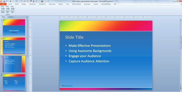 Free Colorful PowerPoint template
