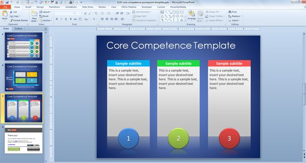 comparsion table in powerpoint