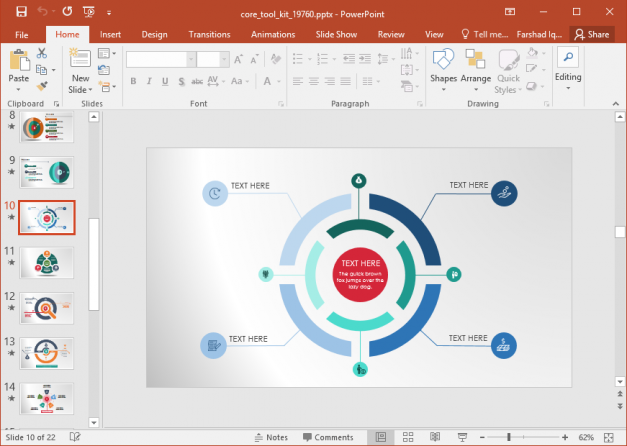 Editable Core Diagrams Template For PowerPoint