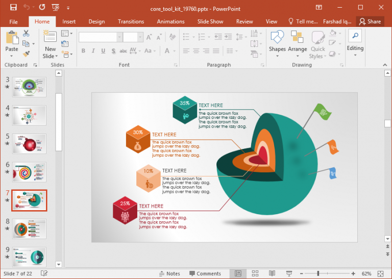 Editable Core Diagrams Template For PowerPoint