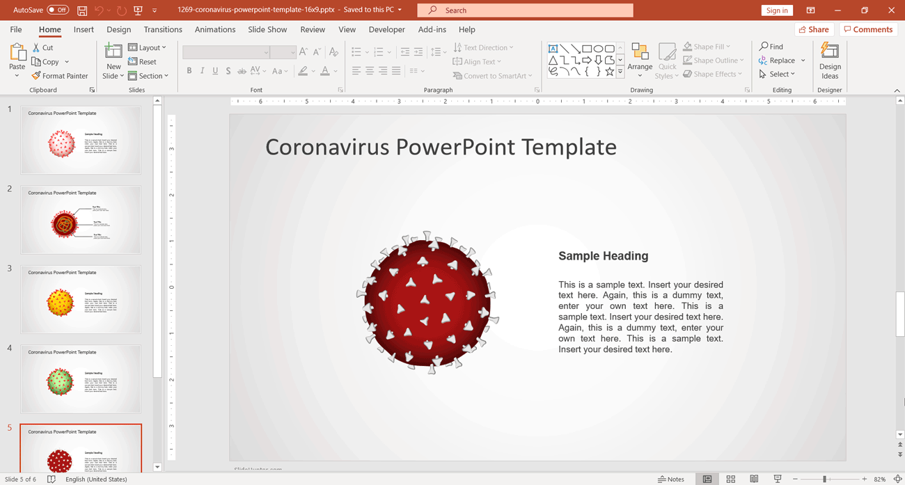 Free Coronavirus PowerPoint Template - Free PowerPoint Templates In Virus Powerpoint Template Free Download