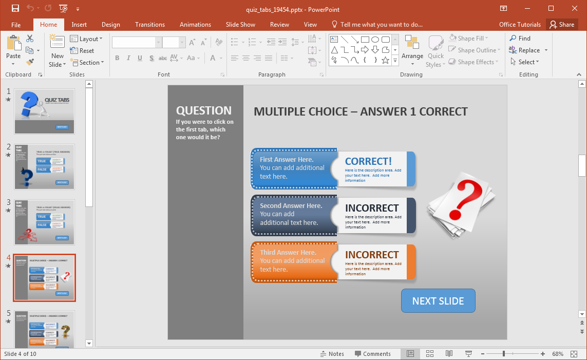 Animated PowerPoint Quiz Template For Conducting Quizzes Throughout Powerpoint Quiz Template Free Download