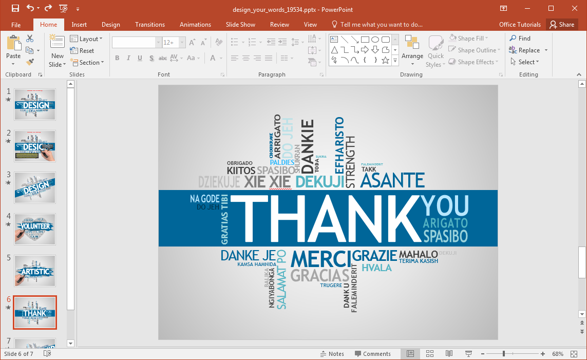 Animated Word Cloud PowerPoint Template