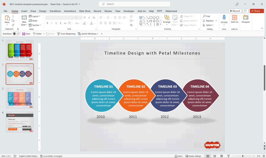 Free Creative Timeline PowerPoint Template & Slides