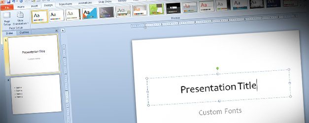 Create New Theme Fonts in PowerPoint 2010