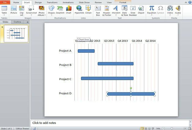 How to Make a Gantt Chart in PowerPoint 2010