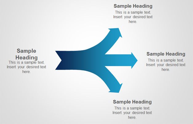 diverging arrows powerpoint