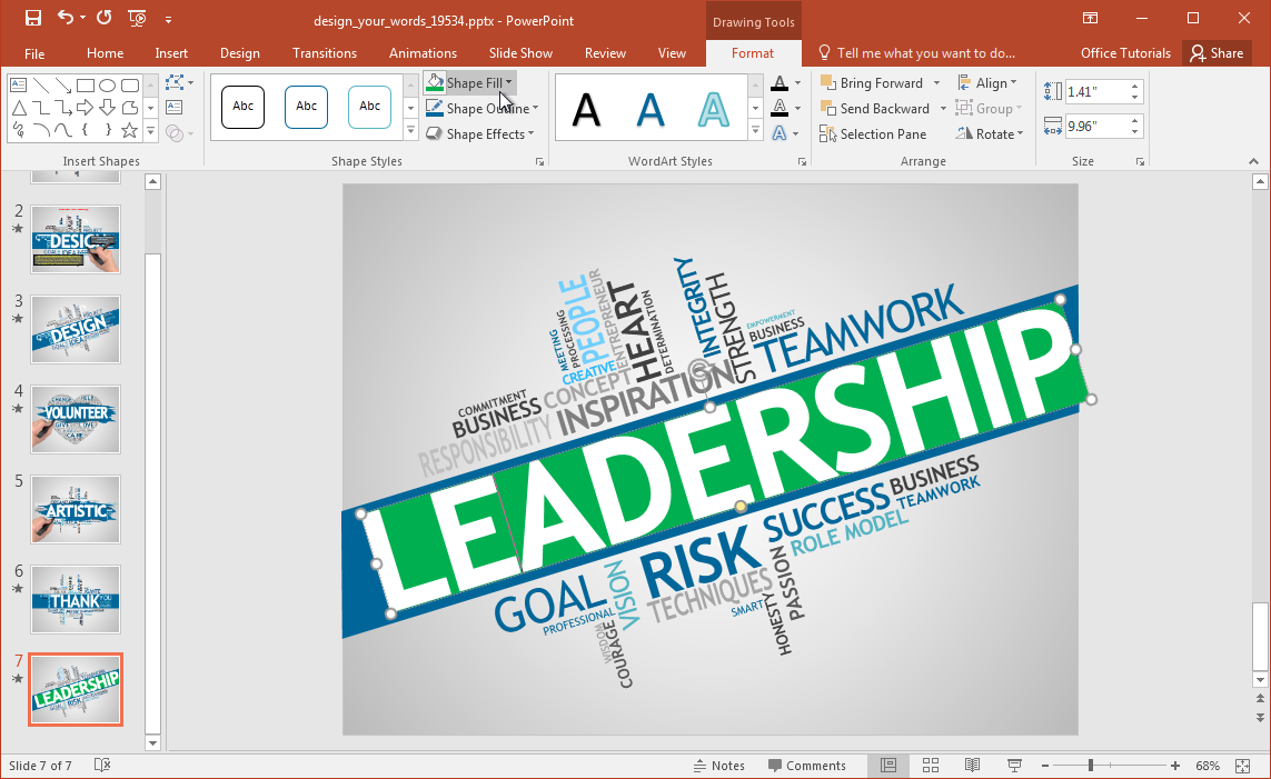 Animated Word Cloud PowerPoint Template Regarding Free Word Collage Template