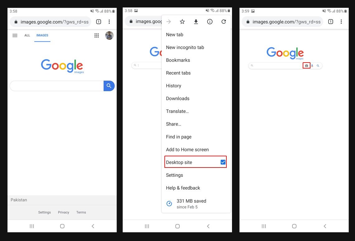 enable desktop version in chrome for android