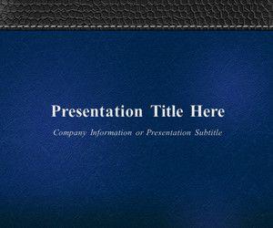 Executive Leather Blue PowerPoint Template
