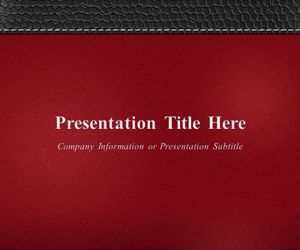 Executive Leather Red PowerPoint Template