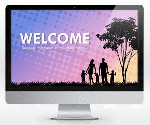 Widescreen Family Social PowerPoint Template (16:9)