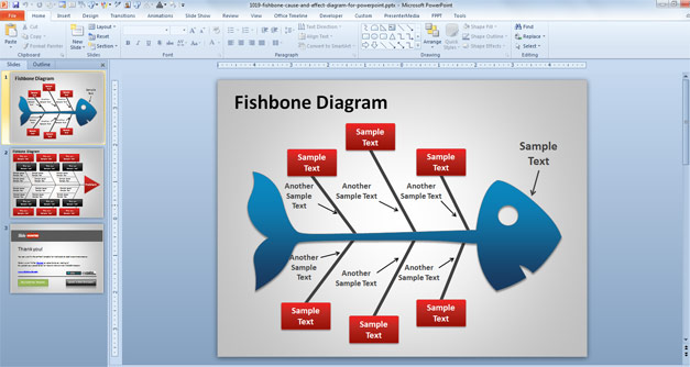 Fishbone Cause and Effect Diagram for PowerPoint
